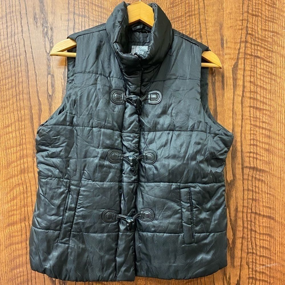 INKED &‎ Faded black zipper and toggle puffer vest